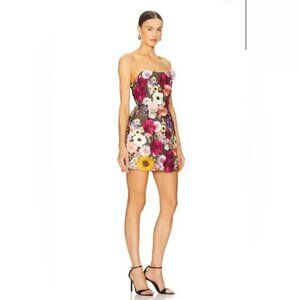 NWOT BRONX AND BANCO Bouquet Maraya Mini Dress in Black Multi, size XS